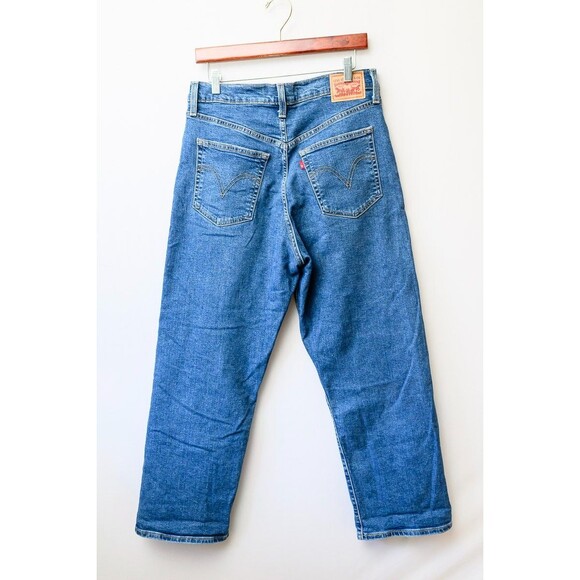 Levi's W31 L27 Ribcage Straight Ankle Jeans Denim buttonfly - Picture 3 of 8